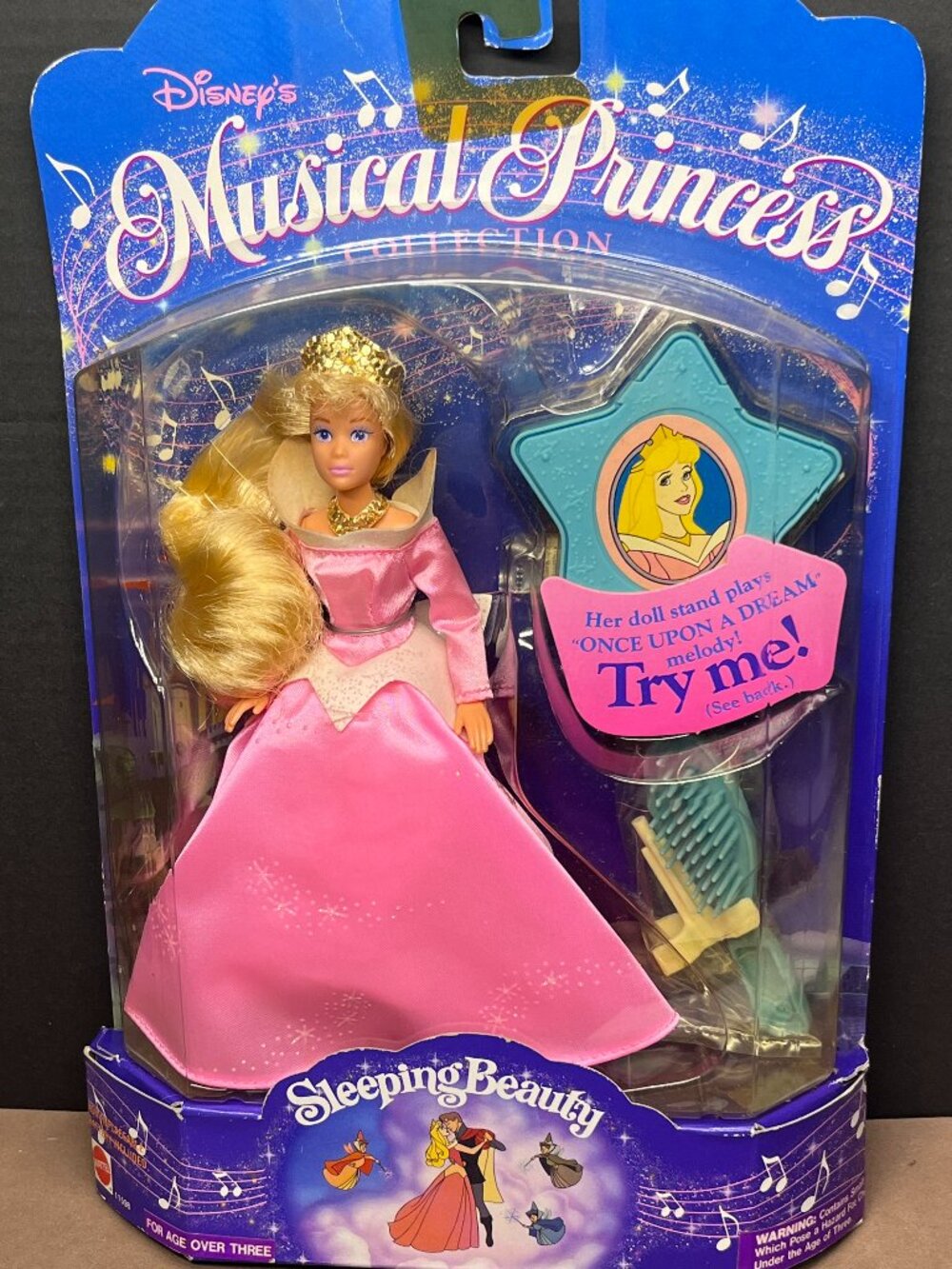 Disney SLEEPING BEAUTY Musical Princess Mattel NEW Needs new Batteries
